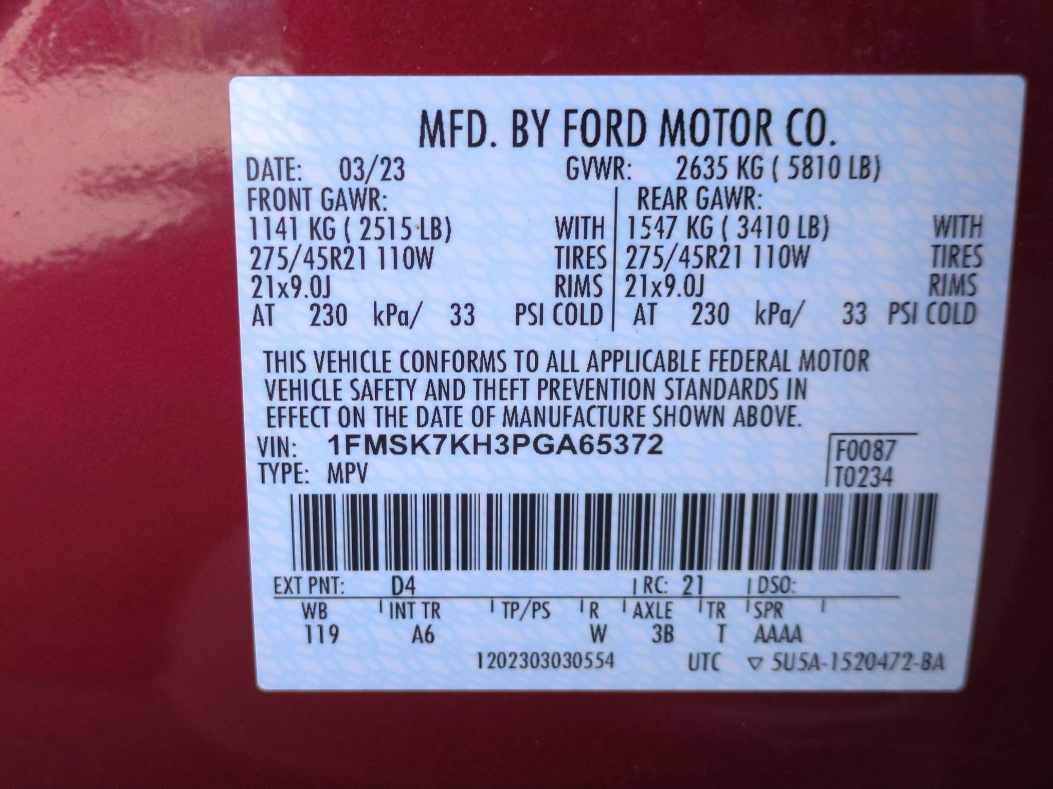 Certified 2023 Ford Explorer ST-Line w/ Class IV Trailer Tow Package RWD image 30
