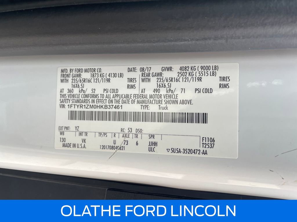 Certified 2017 Ford Transit 250 130 Low Roof RWD image 21