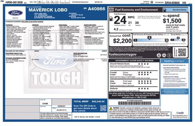 Certified 2025 Ford Maverick Lobo AWD/4WD image 11