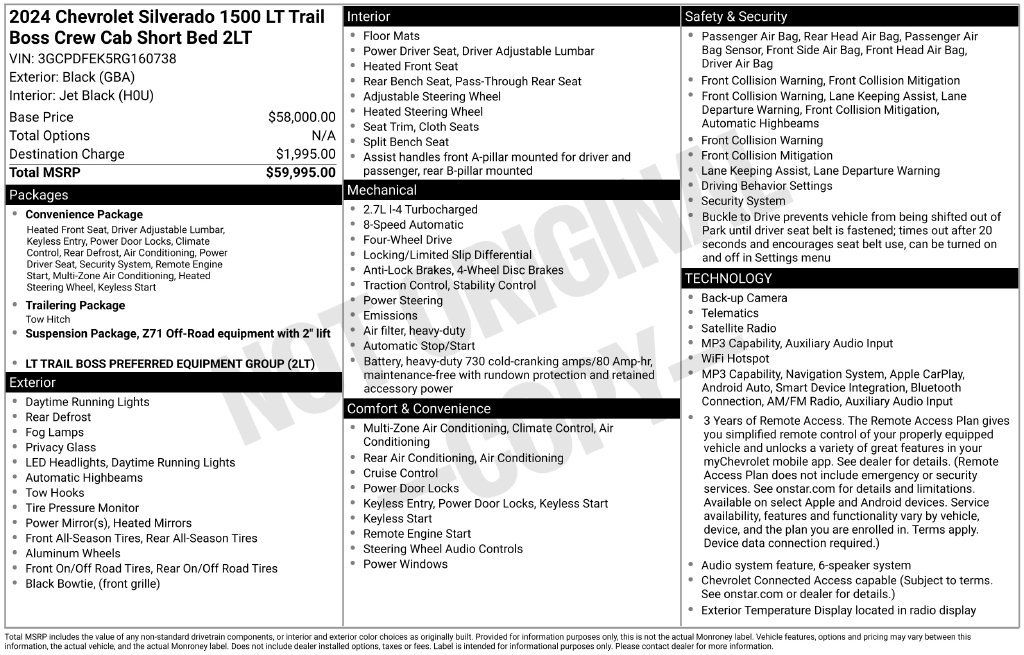 Used 2024 Chevrolet Silverado 1500 LT Trail Boss AWD/4WD image 39