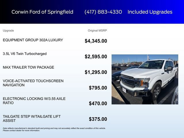 Certified 2019 Ford F150 XLT w/ Equipment Group 302A Luxury image 8