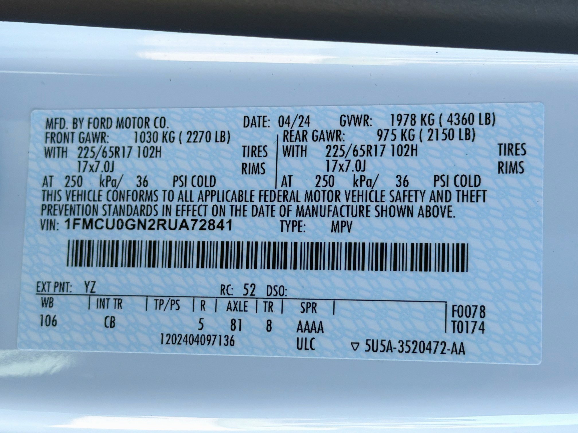 Certified 2024 Ford Escape Active w/ Tech Pack #1 FWD image 31