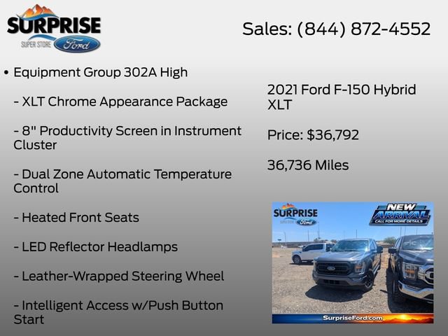 Certified 2021 Ford F150 XLT w/ Equipment Group 302A High AWD/4WD image 13