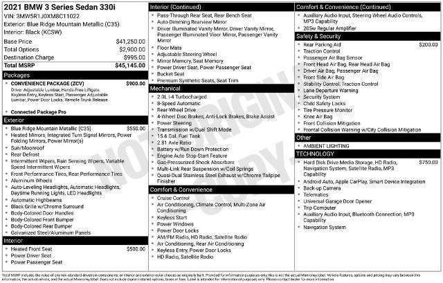 Used 2021 BMW 330i Sedan w/ Convenience Package RWD image 4
