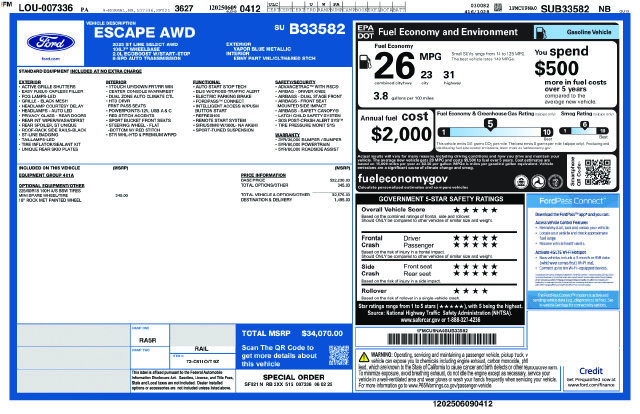 Certified 2025 Ford Escape ST-Line Select AWD/4WD image 53