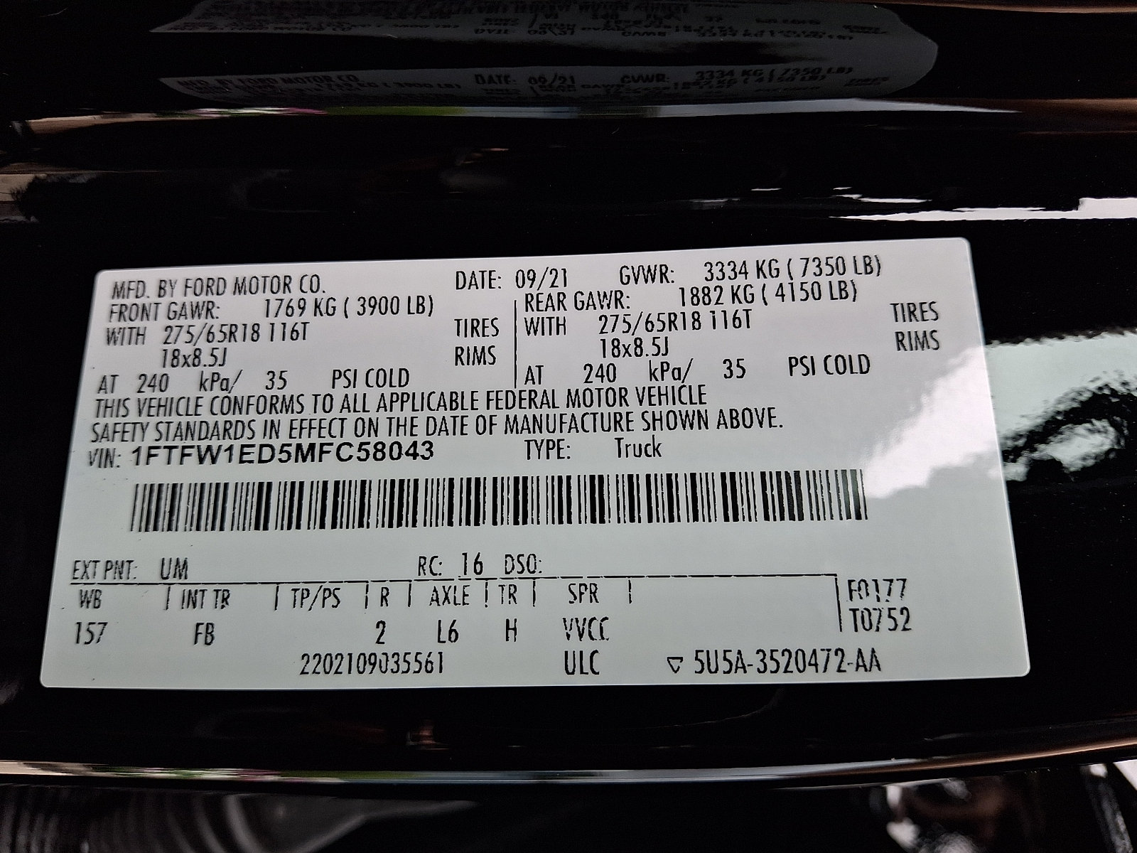 Certified 2021 Ford F150 XLT w/ Equipment Group 302A High AWD/4WD image 27