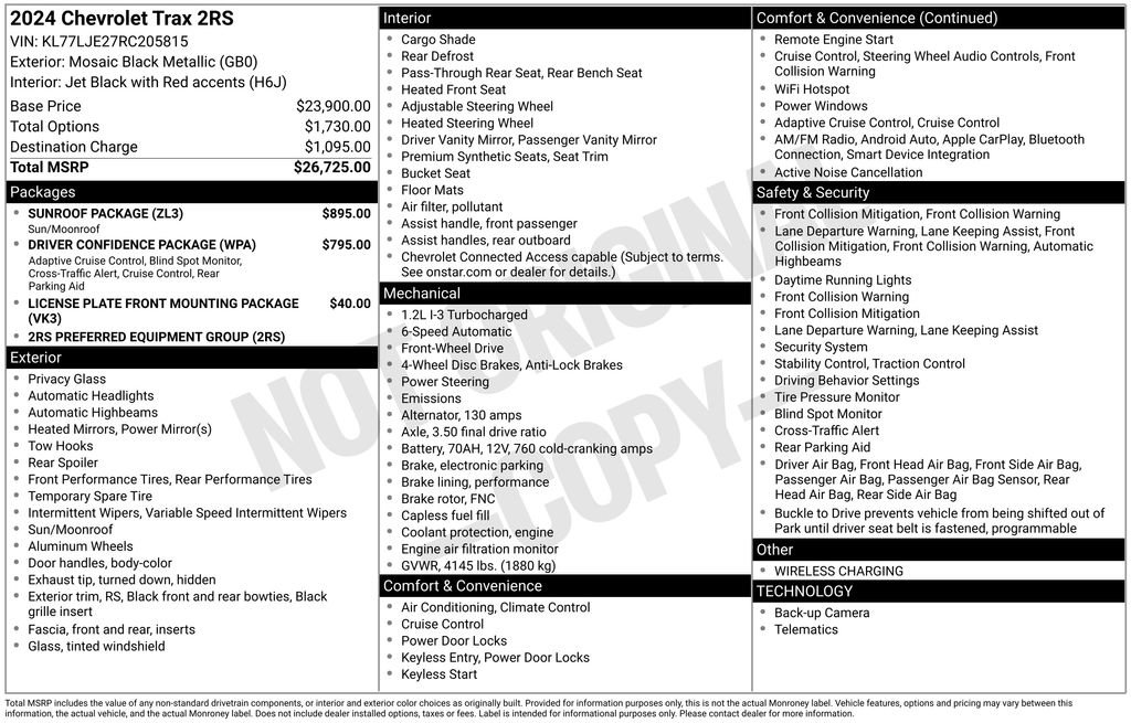 Used 2024 Chevrolet Trax RS w/ Sunroof Package FWD video 2