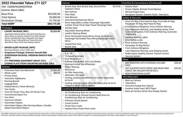 Used 2022 Chevrolet Tahoe Z71 w/ Luxury Package image 8