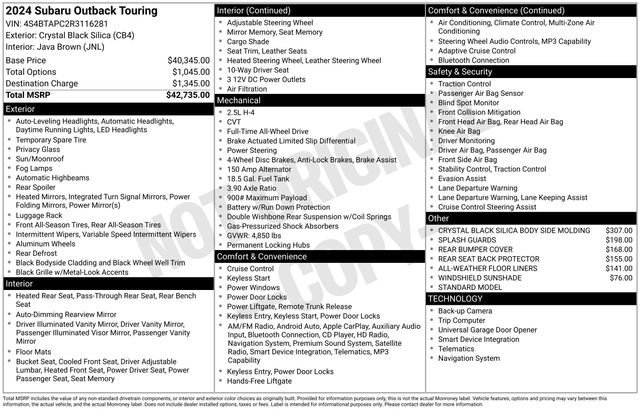Used 2024 Subaru Outback Touring image 38