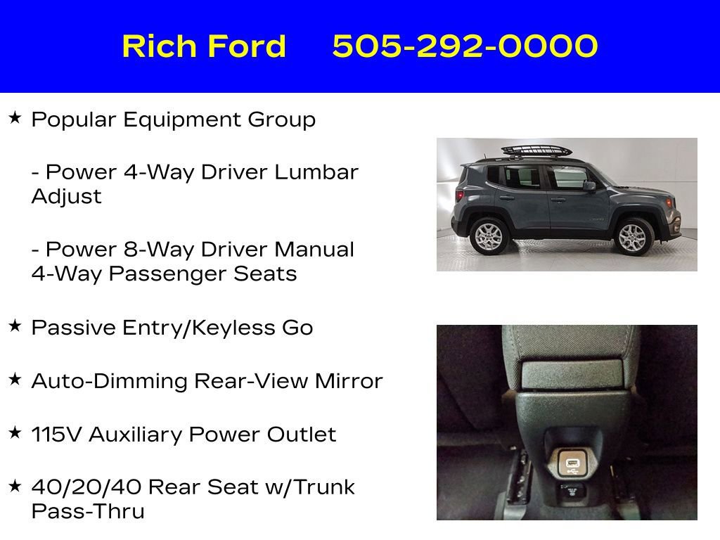 Used 2018 Jeep Renegade Latitude w/ Popular Equipment Group image 22