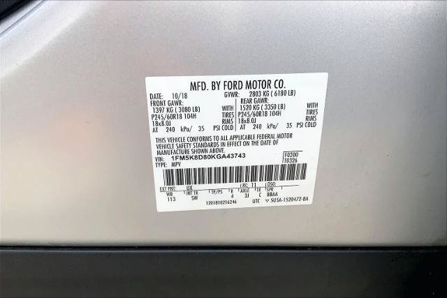 Certified 2019 Ford Explorer XLT w/ Equipment Group 202A AWD/4WD image 34