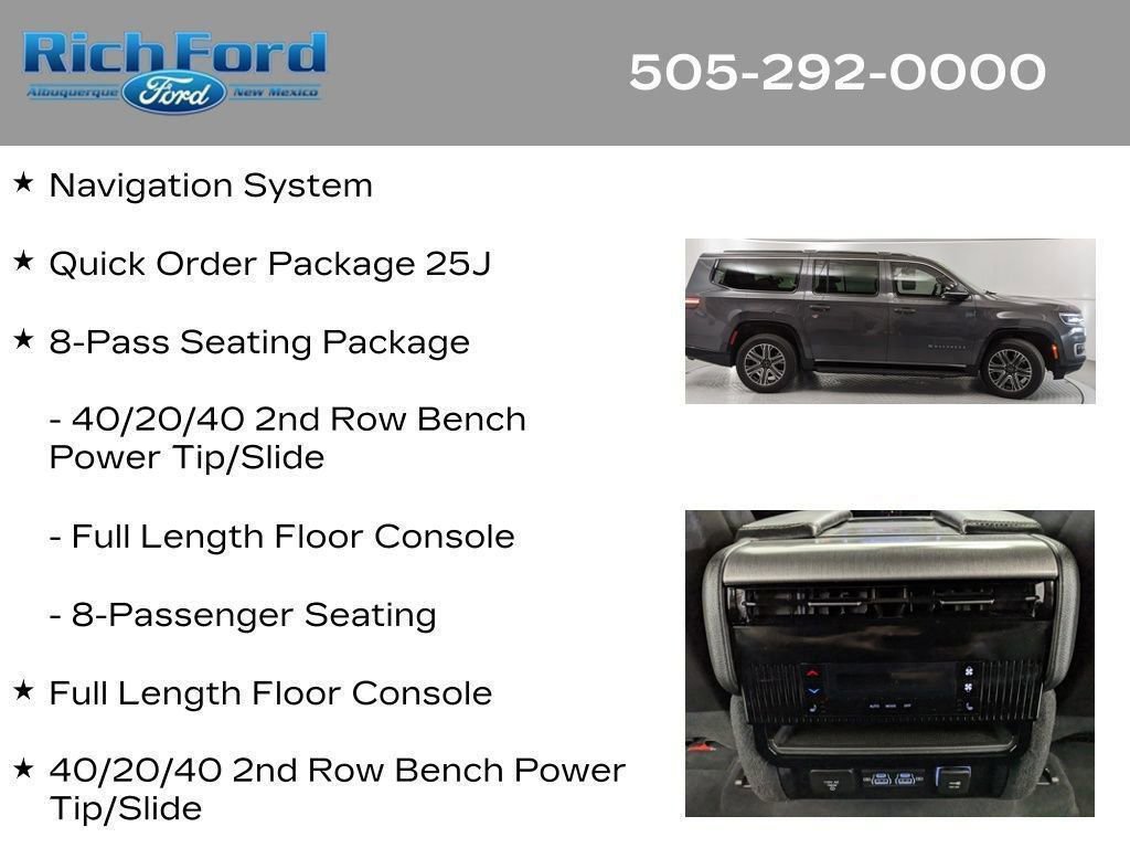 Used 2025 Jeep Wagoneer L Series II w/ 8-pass Seating Package AWD/4WD image 24