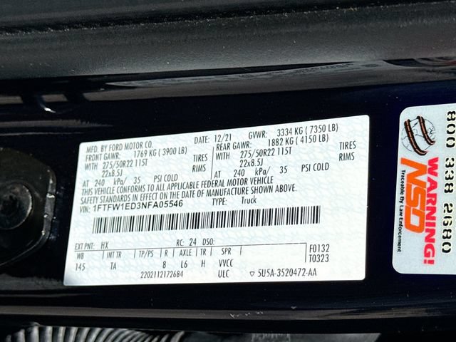 Certified 2022 Ford F150 Limited AWD/4WD image 44