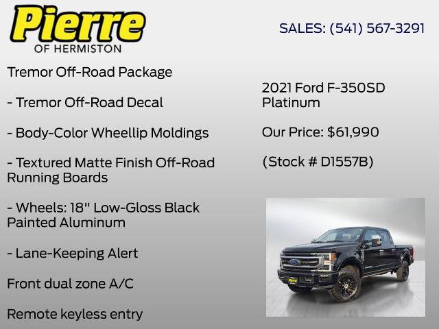 Certified 2021 Ford F350 Platinum w/ Tremor Off-Road Package AWD/4WD image 7