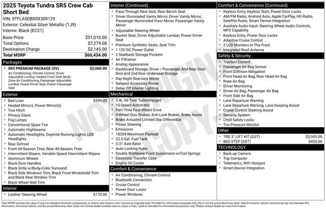 Used 2025 Toyota Tundra SR5 w/ SR5 Premium Package AWD/4WD image 5