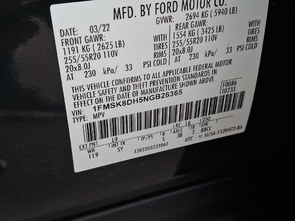 Certified 2022 Ford Explorer XLT w/ Equipment Group 202A AWD/4WD image 27
