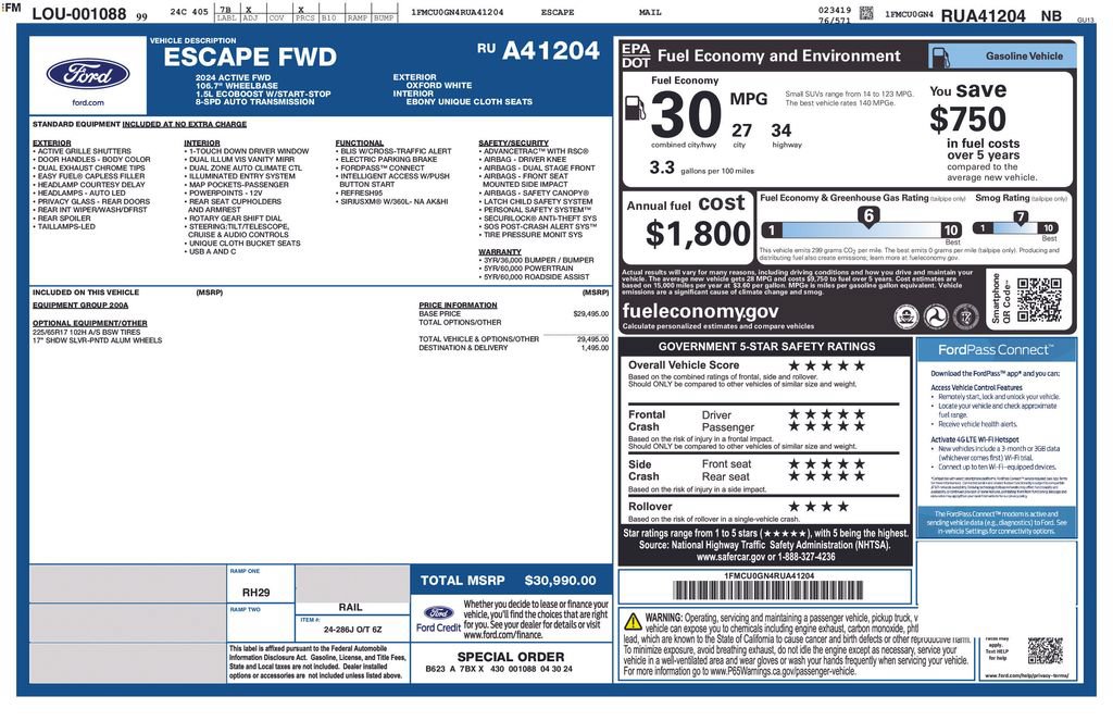 Certified 2024 Ford Escape Active FWD image 5