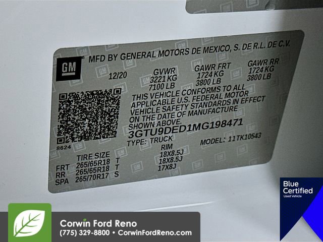 Used 2021 GMC Sierra 1500 SLT w/ X31 Off-Road Package image 33