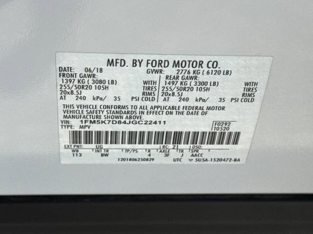 Certified 2018 Ford Explorer XLT w/ Equipment Group 202A FWD image 49