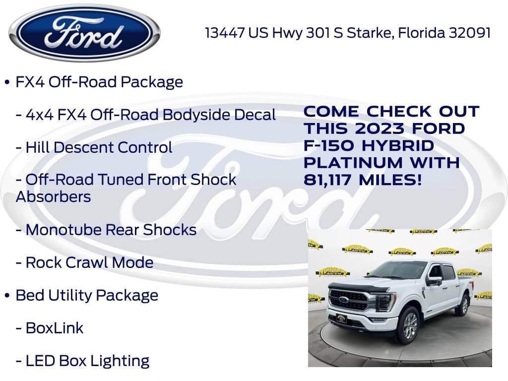 Certified 2023 Ford F150 Platinum w/ Equipment Group 701A High AWD/4WD image 22