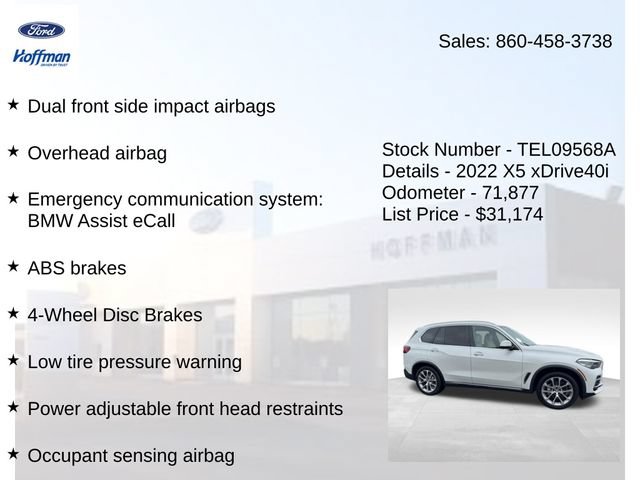 Used 2022 BMW X5 xDrive40i w/ Premium Package AWD/4WD image 30