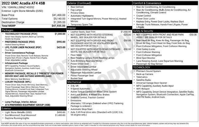 Used 2022 GMC Acadia AT4 w/ Technology Package AWD/4WD image 35