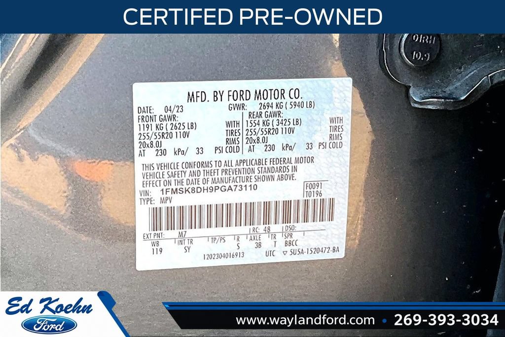 Certified 2023 Ford Explorer XLT w/ Equipment Group 202A AWD/4WD image 34
