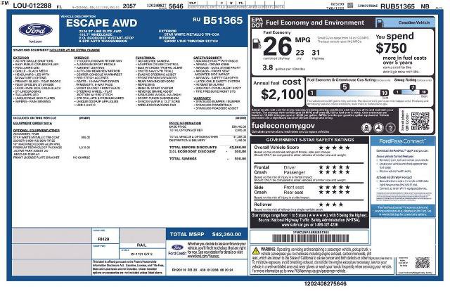 Certified 2024 Ford Escape ST-Line Elite w/ Premium Technology Package AWD/4WD image 2
