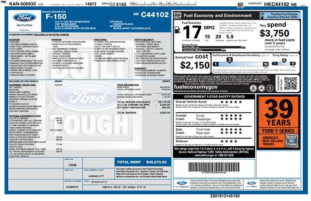 Certified 2017 Ford F150 XLT w/ Equipment Group 302A Luxury AWD/4WD image 5