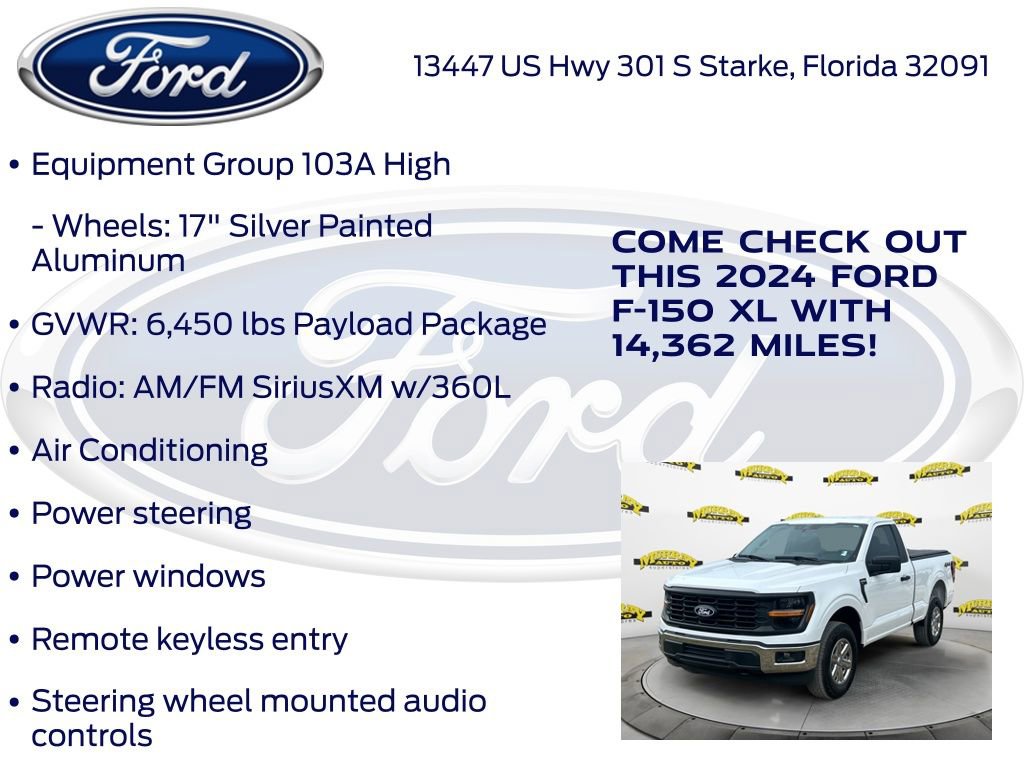 Certified 2024 Ford F150 XL w/ Equipment Group 103A High image 22