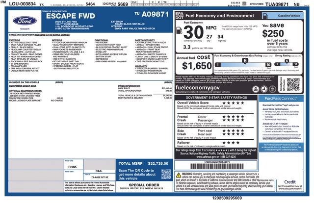 Certified 2026 Ford Escape ST-Line FWD image 34