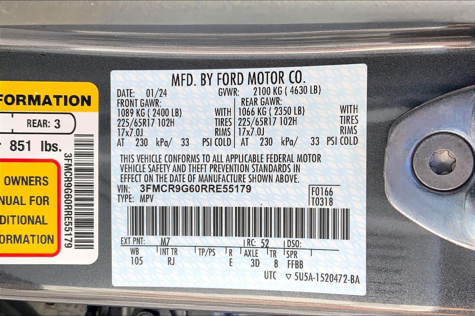 Certified 2024 Ford Bronco Sport Heritage w/ Heritage Convenience Package AWD/4WD image 37