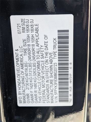 Used 2021 Honda Ridgeline Black Edition image 30