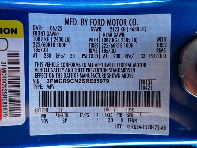 Certified 2025 Ford Bronco Sport Outer Banks w/ Outer Banks Tech Package+ AWD/4WD image 22