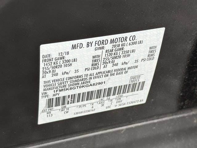 Certified 2019 Ford Explorer Sport w/ Ford Safe & Smart Package AWD/4WD image 11