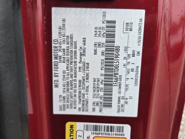Certified 2020 Ford Mustang Coupe w/ 2.3L High Performance Package RWD image 20