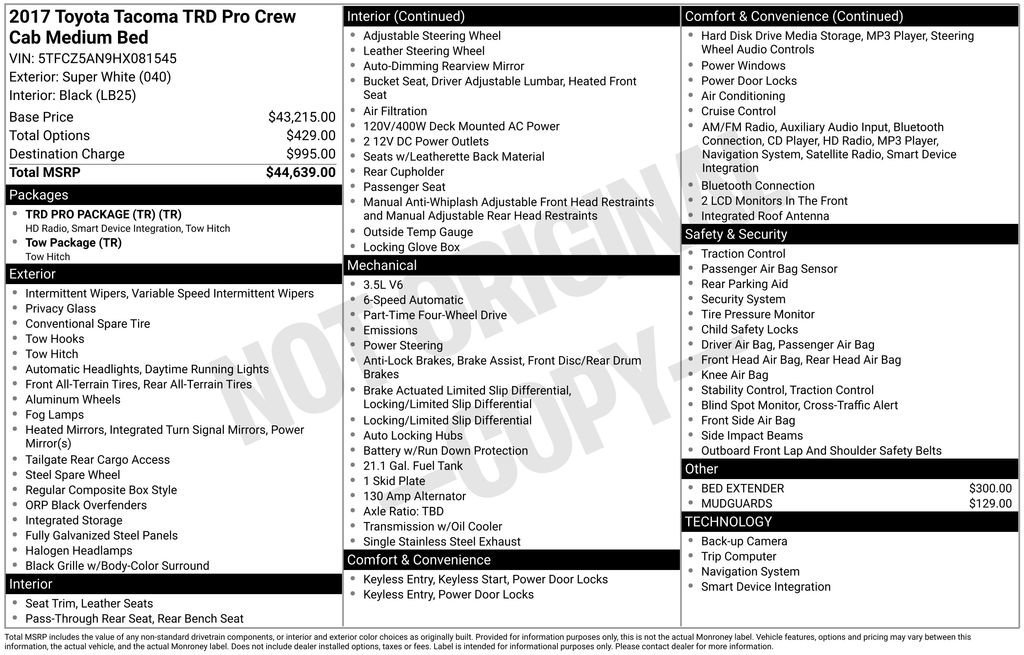 Used 2017 Toyota Tacoma TRD Pro AWD/4WD image 24