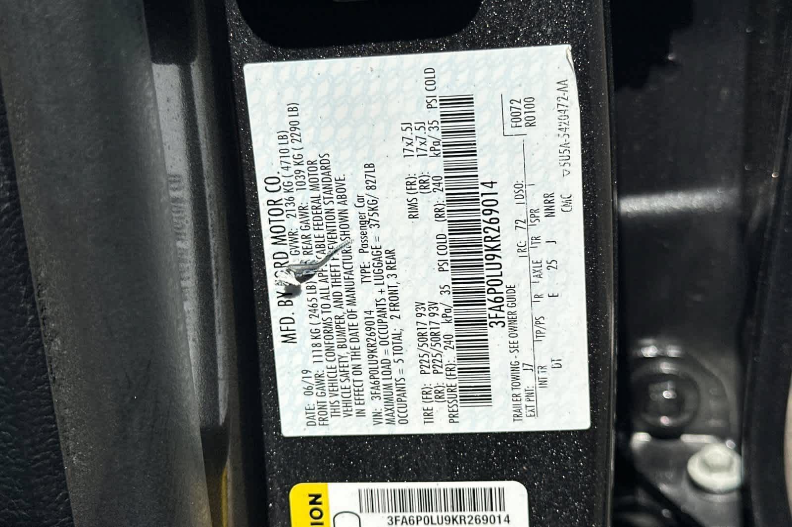 Certified 2019 Ford Fusion SE FWD image 29