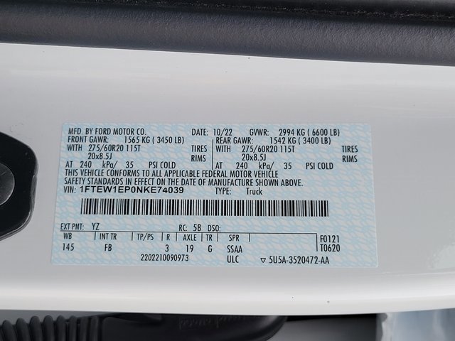 Certified 2022 Ford F150 XLT w/ Equipment Group 302A High image 18