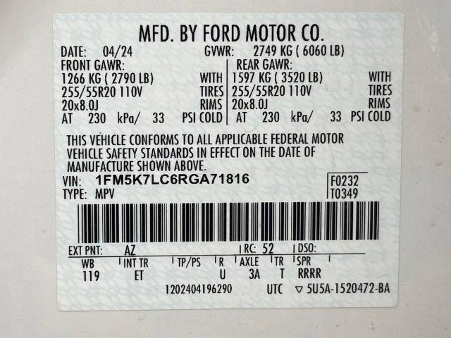 Certified 2024 Ford Explorer King Ranch w/ Technology Package RWD image 17