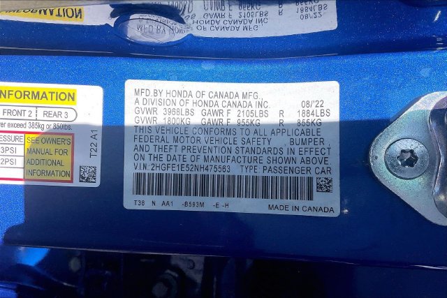 Used 2022 Honda Civic Si image 35