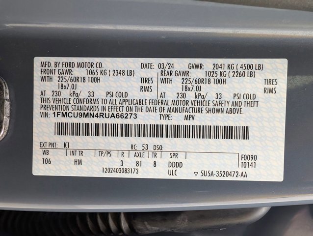 Certified 2024 Ford Escape ST-Line image 10