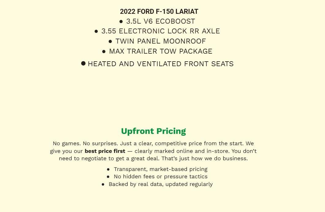 Certified 2022 Ford F150 Lariat w/ Max Trailer Tow Package AWD/4WD image 2