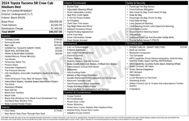 Used 2024 Toyota Tacoma SR AWD/4WD image 34