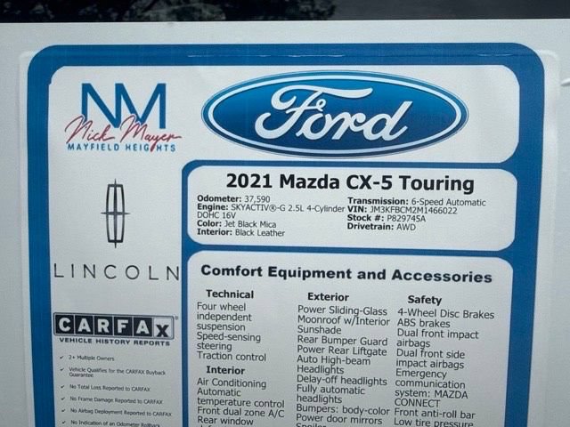 Used 2021 MAZDA CX-5 Touring w/ Touring Preferred SV Package AWD/4WD image 31