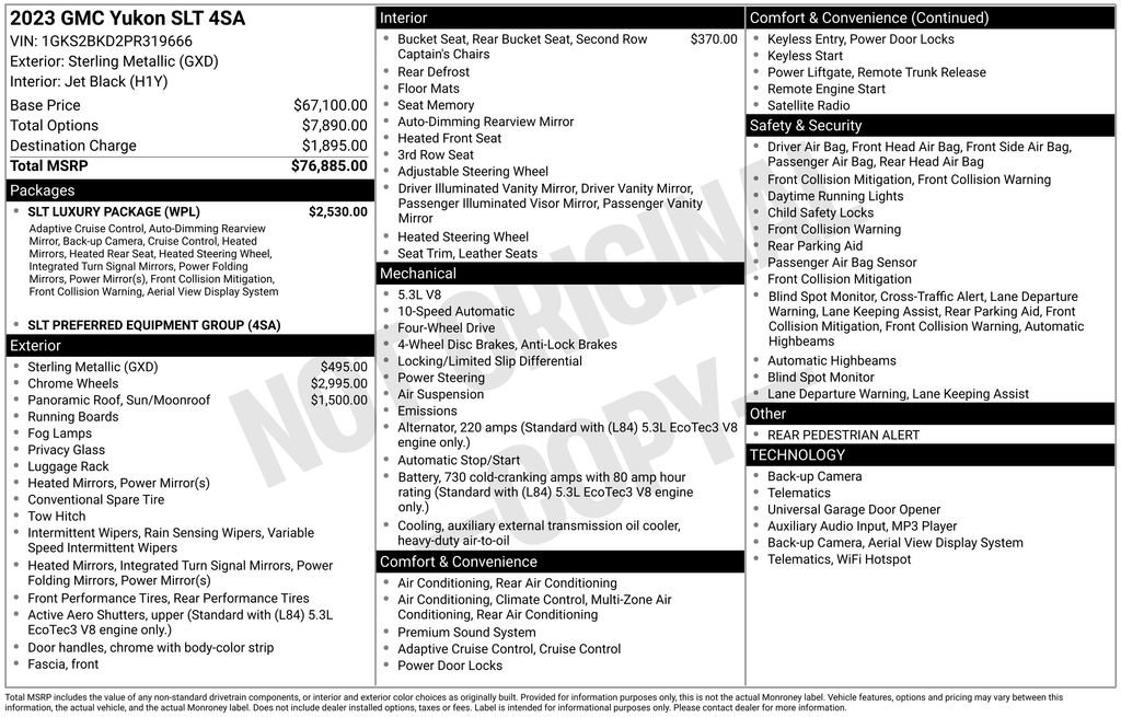 Used 2023 GMC Yukon SLT w/ SLT Luxury Package image 7