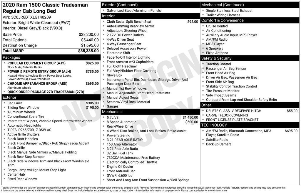Used 2020 RAM 1500 Tradesman w/ Popular Equipment Group image 4