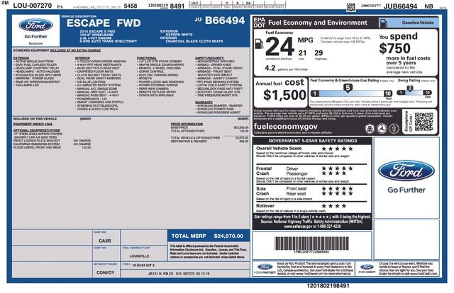 Certified 2018 Ford Escape S image 10