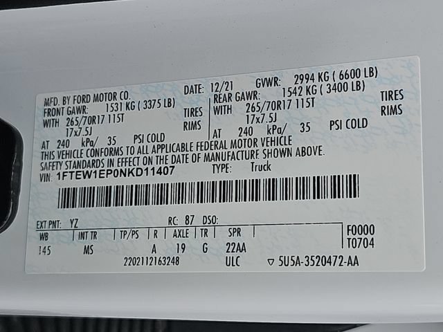 Certified 2022 Ford F150 XLT w/ Trailer Tow Package AWD/4WD image 36