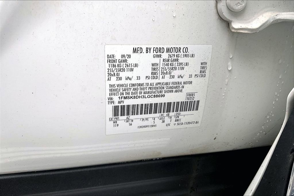Certified 2020 Ford Explorer XLT w/ Equipment Group 202A AWD/4WD image 31